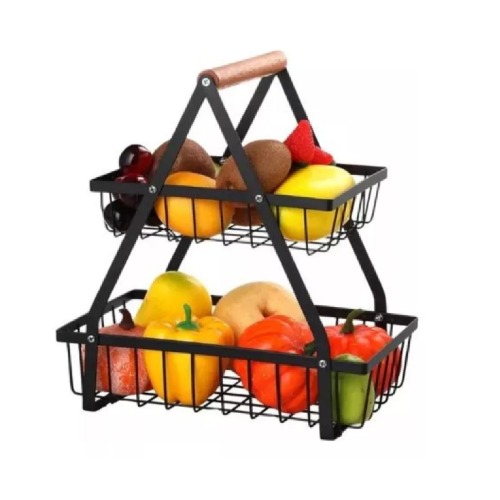 Organizador Cocina Acero Estante Frutas Verduras 2 Niveles