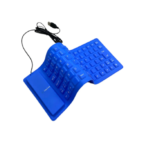 Teclado Pc Alambrico Usb Goma Flexible Impermeable