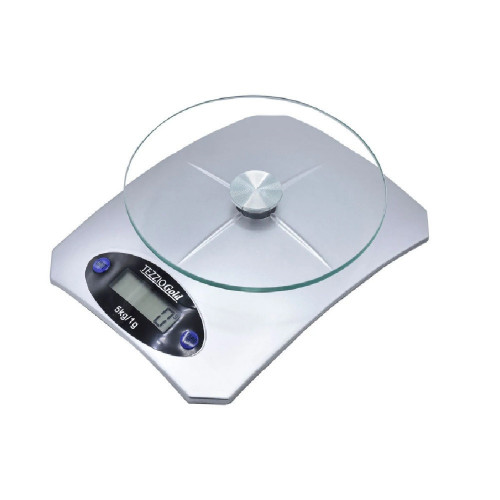 Gramera De Cocina Digital, Indicador Lcd, Base En Vidrio, Peso Maximo 5Kg